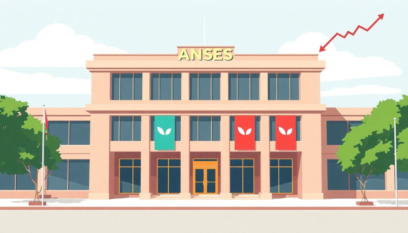 ANSES Argentina building facade exterior Buenos Aires, administrative government office, daylight, no people
