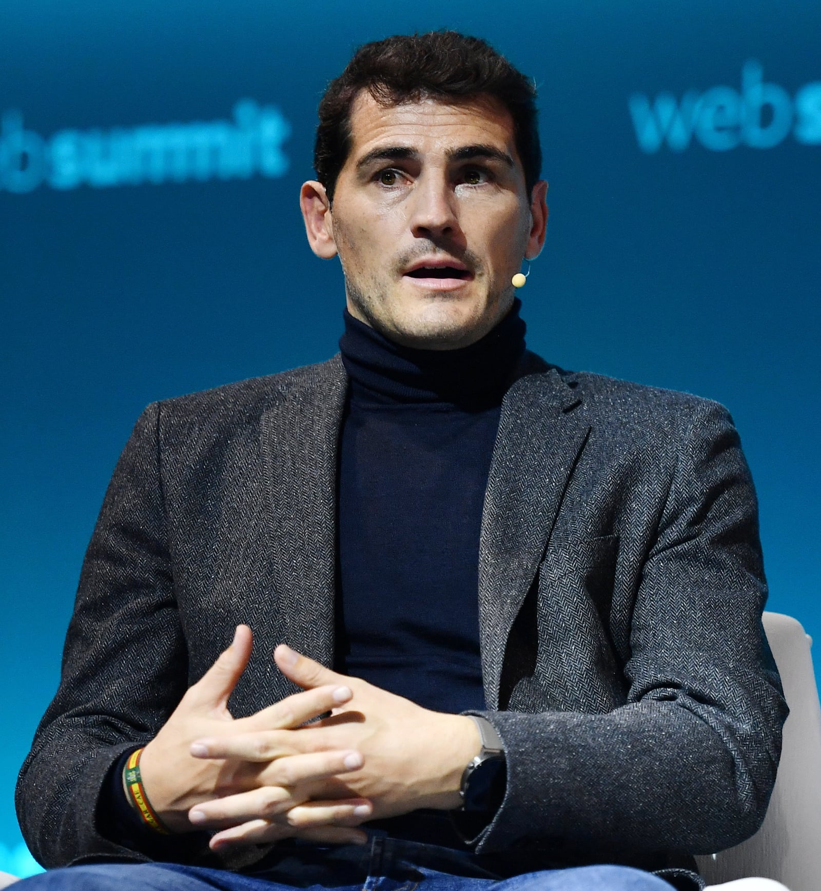 2 November 2021; Iker Casillas, World Cup winning goalkeeper, on the Sportstrade Stage during day one of Web Summit 2021 at the Altice Arena in Lisbon, Portugal. Photo by Sam Barnes/Web Summit via Spo