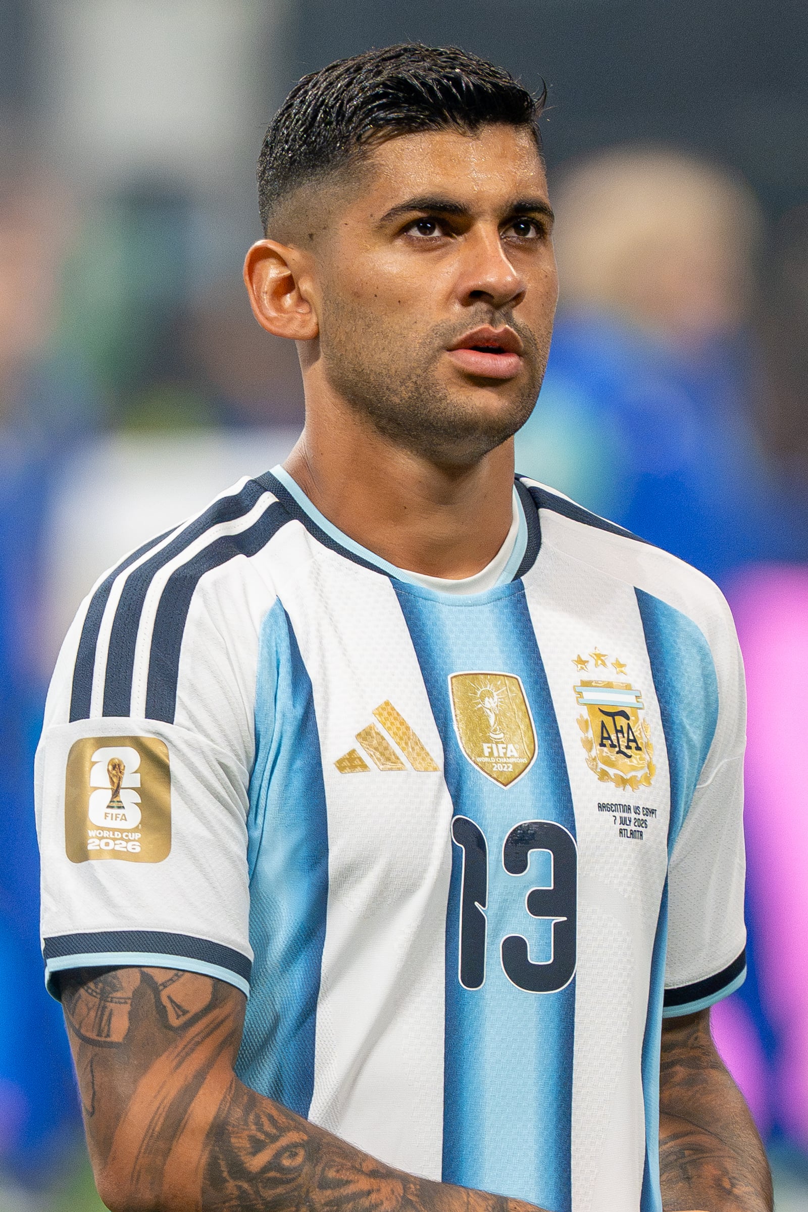 Cristian Romero during Argentina v Egypt at the 2026 FIFA World Cup