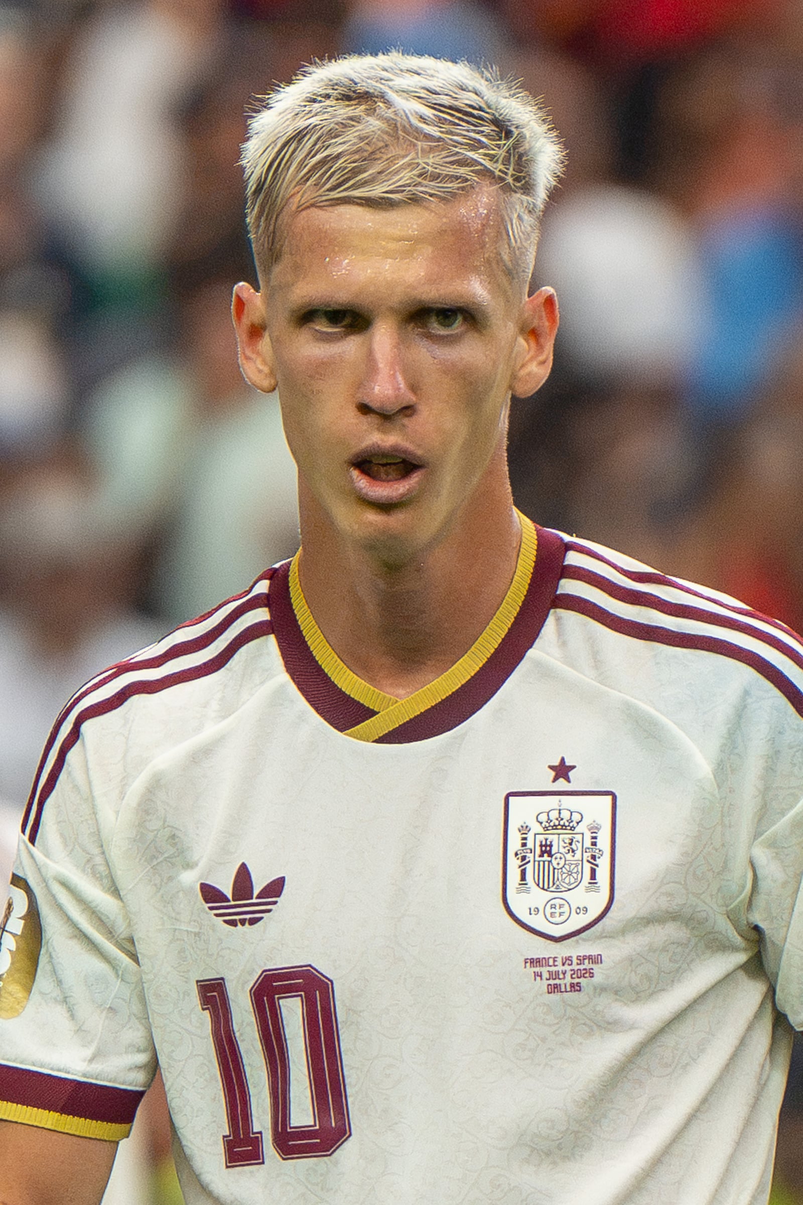 Dani Olmo during France v Spain at the 2026 FIFA World Cup